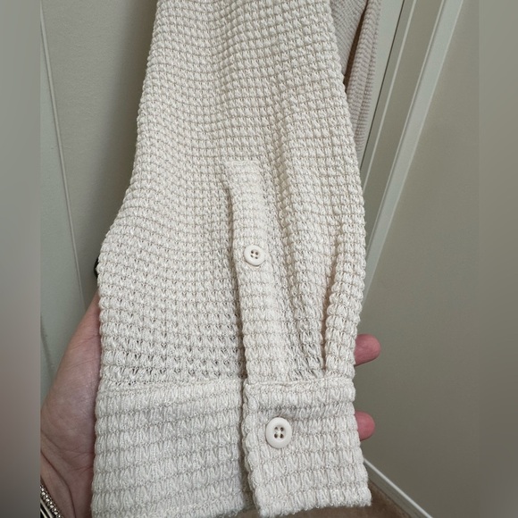 ✨ NWT Kuwalla Tee Waffle knit oversized button shirt XL - Picture 11 of 16